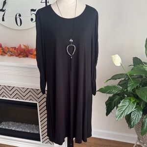 Cato Black Long Sleeve Dress NWT